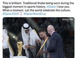 Pro Kontra Panas Syekh Messi Pakai Jubah Arab