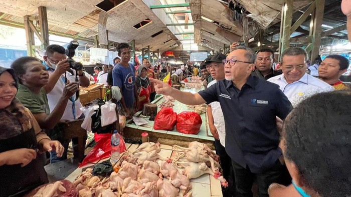 Zulhas Cek Harga Pangan di Pasar Papua Barat