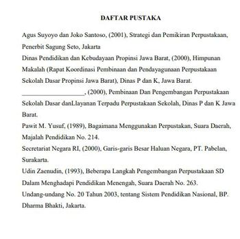 Contoh daftar pustaka.