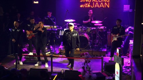 Penampilan The Soulfuldi hadapan para kawan Jaan Bali di Seminyak, Rabu (21/12/2022) malam.