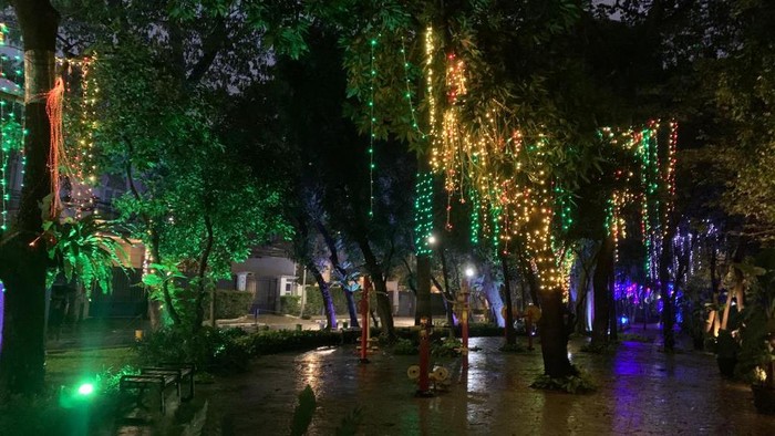 Jakarta Light Festival di Taman Sumenep Jakarta Pusat (Mulia Budi-detikcom)