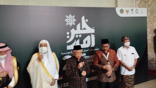 Wapres RI, KH. Maruf Amin dalam acara pembukaan Konferensi Islam ASEAN Kedua Tahun 2022 di Hotel Hilton, Nusa Dua, Kamis (22/12/2022).
