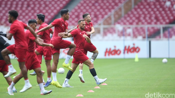 Timnas Indonesia mulai panaskan mesin jelang laga pertama Piala AFF 2022 besok melawan Kamboja di SUGBK.