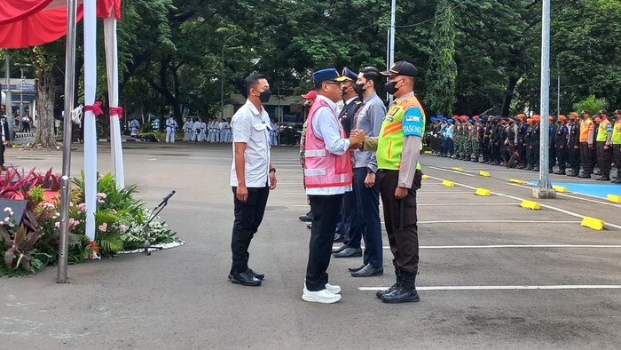 Menhub Pimpin Apel Nataru di Stasiun Gambir (Anggi/detikcom)