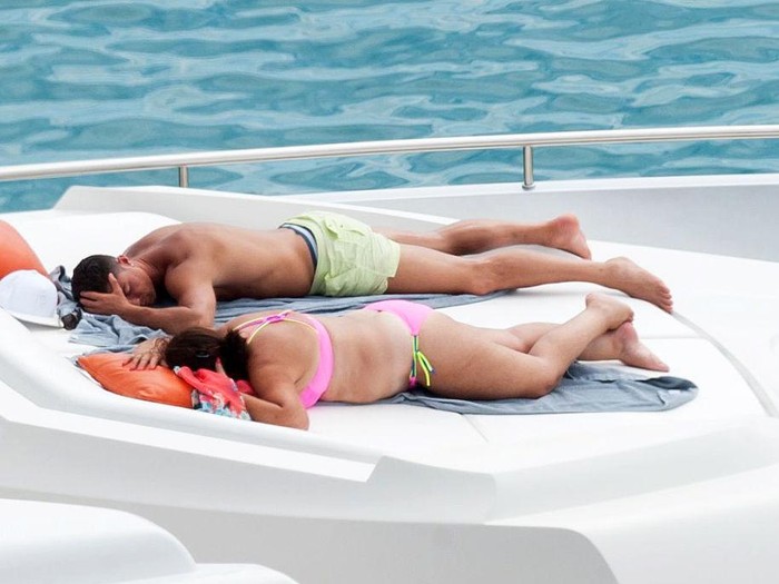 IBIZA, SPAIN - JULY 13:  Real Madrid football player Cristiano Ronaldo and his mother Maria Dolores dos Santos Aveiro are seen on July 13, 2016 in Ibiza, Spain.  (Photo by Europa Press/Europa Press via Getty Images)