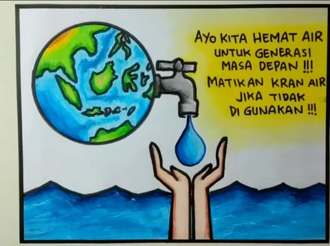 Contoh Poster Hemat Air