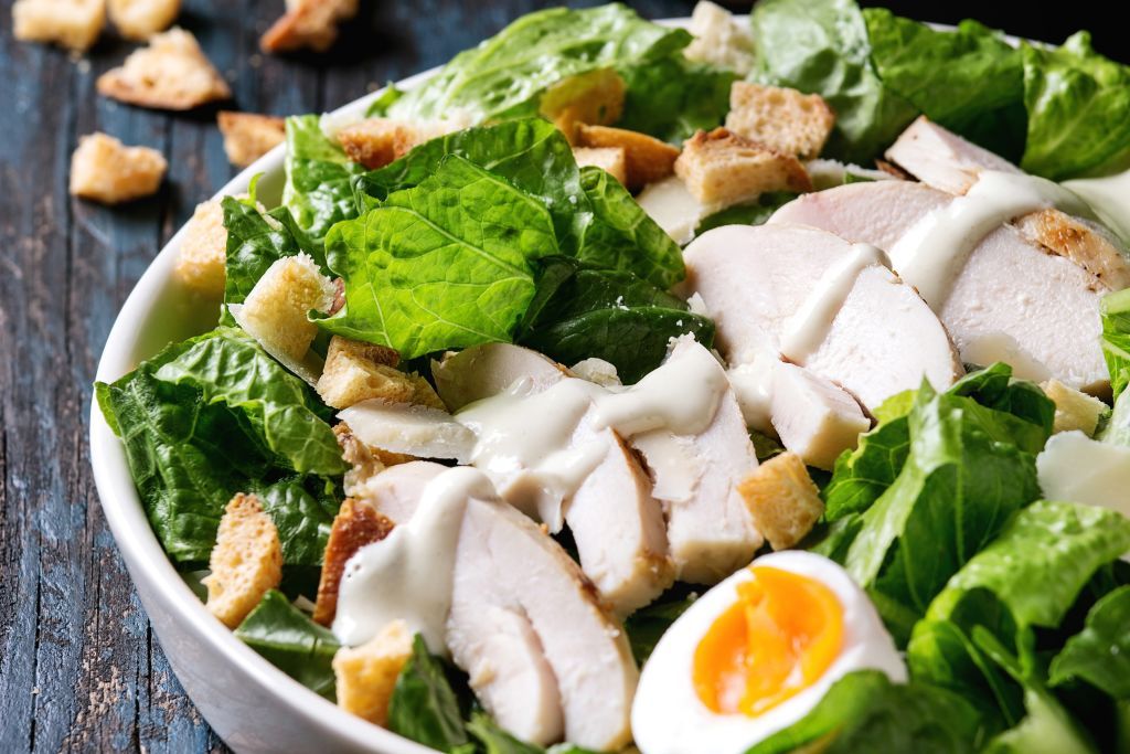 Grilled chicken salad cesarean recipe