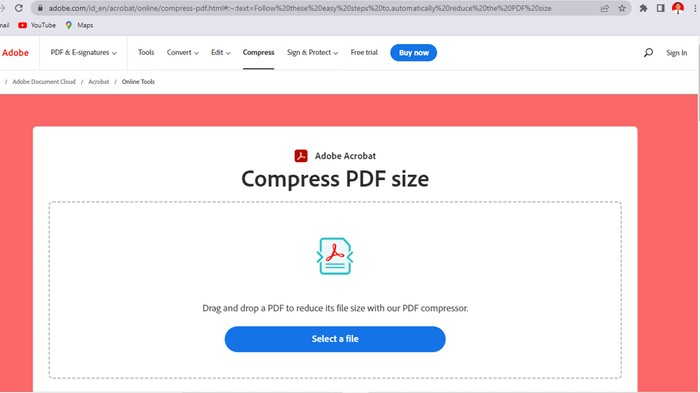 Ilustrasi cara memperkecil ukuran PDF.