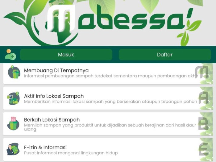Aplikasi Mabessa yang dirilis Pemkab Bone.