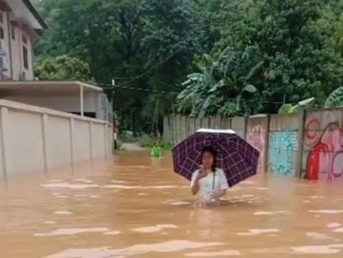 Banjir terjadi di Dua Desa KEK Mandalika. Foto: IST.