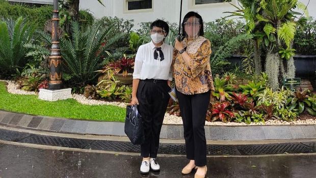 Foto Menkeu Sri Mulyani dan Menlu Retno Marsudi. Foto diunggah pada Jumat (23/12/2022).