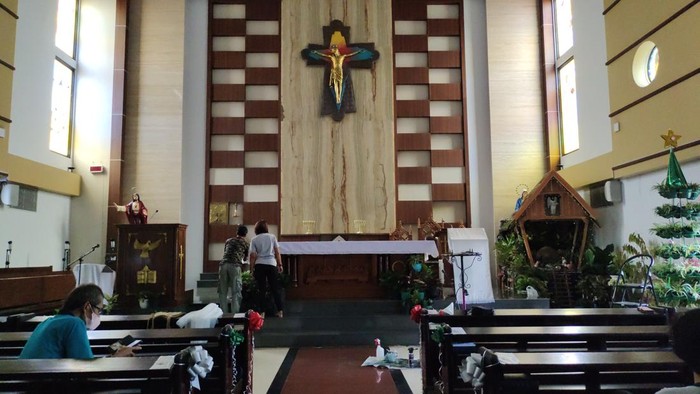 Gereja di Rangkasbitung bersiap sambut Natal (Fathul-detikcom)
