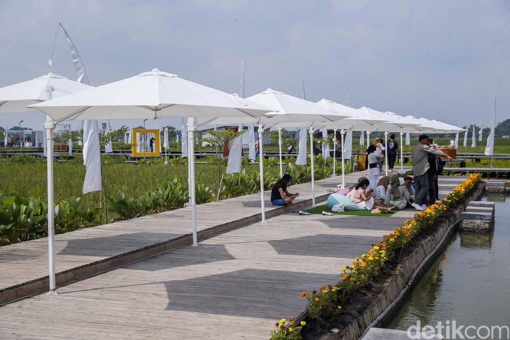 detikTravel berkesempatan mengunjungi Guler Farm Nature, Rabu (21/12/2022). Guler Farm Nature merupakan destinasi indah untuk dinikmati  yang berada di dekat ibu kota Jakarta dan tengah viral.
