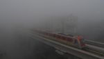 Kota Lahore Pakistan Dilanda Kabut Tebal