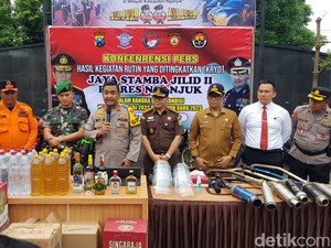 Ratusan Knalpot Brong di Nganjuk Dihancurkan Jelang Nataru