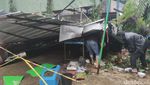 Potret Pohon Tumbang di Jalan Sungai Lariang Makassar Timpa 5 Warga