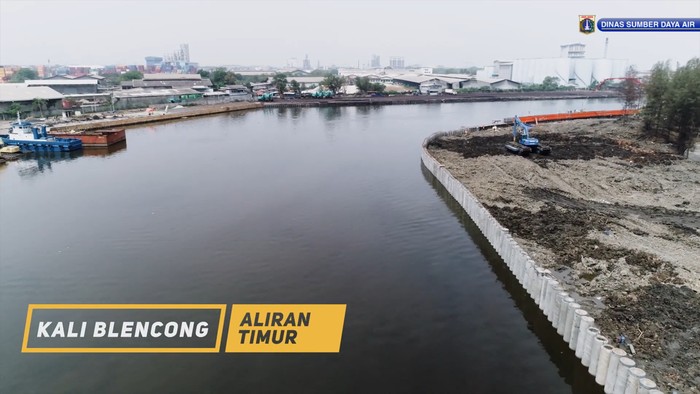 Presiden Jokowi meminta proyek tanggul laut raksasa (giant sea wall) dilanjutkan untuk mencegah banjir rob. Sejauh mana progresnya? (dok Dinas SDA Jakarta)