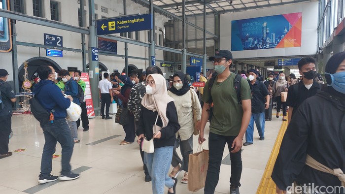 Stasiun Pasar Senen, 23 Desember 2022. (Rumondang Naibaho/detikcom)