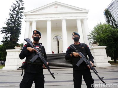 Jelang Misa Malam Natal, GPIB Immanuel Dijaga Ketat