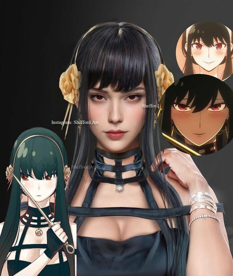 Seniman dengan nama akun IG Shefford.art, membagikan hasil karyanya memakai Artificial Intelligence & Photoshop. Hasilnya keren,karakter anime ada di dunia nyata.