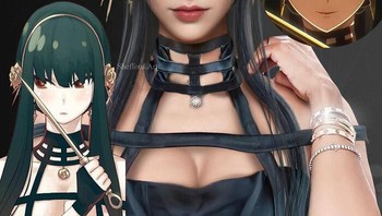 Wanita ini merupakan pasangan dari Lord Forger di anime Spy X Family, Yor. Foto: (Dok. Bored Panda).