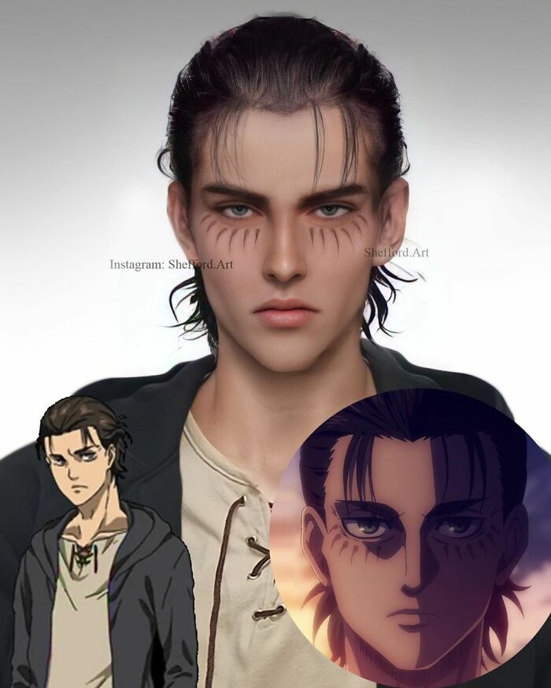 Seniman dengan nama akun IG Shefford.art, membagikan hasil karyanya memakai Artificial Intelligence & Photoshop. Hasilnya keren,karakter anime ada di dunia nyata.