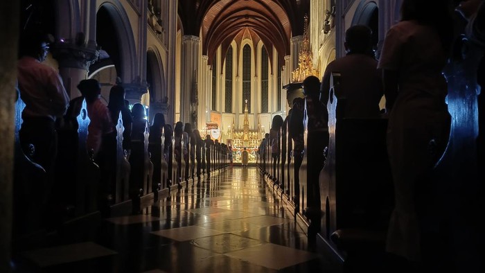 Misa natal di Gereja Katedral Jakarta tahun 2022.
