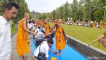 Prosesi Tudong Pabbajja Samanera Sementara, Jalan Kaki Mendut-Borobudur
