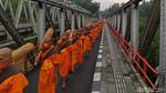Prosesi Tudong Pabbajja Samanera Sementara, Jalan Kaki Mendut-Borobudur