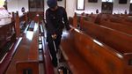 Pengamanan dan Sterilisasi Gereja di Surabaya Menjelang Misa Natal