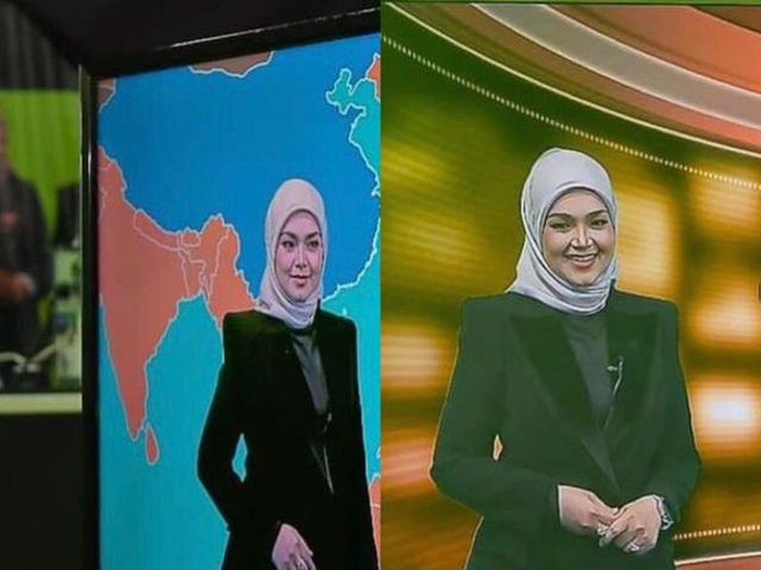 Siti Nurhaliza mencuri perhatian warganet tampil di layar kaca mencoba menjajal pengalaman baru, menjadi pembaca laporan prakiraan cuaca.