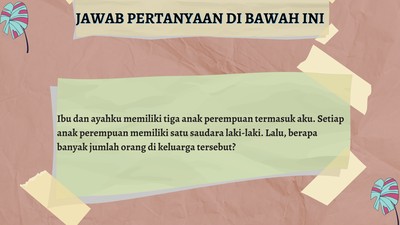 Seberapa Tajam Otakmu Dalam Menjawab Tes Logika yang Satu Ini?