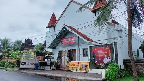 Gereja GKPB Uwit Galang Jemaat Ulun Uma di Desa Gulingan, Mengwi, Badung, Bali.