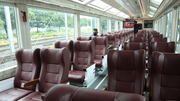 Kereta Panoramic rute Jogja-Gambir. Foto diunggah pada Minggu (25/12/2022).
