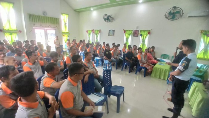 Lapas Kelas IIB Tanjungbalai Asahan mengumumkan pemberian remisi Natal usai pelaksanaan ibadah. (Foto: Istimewa)