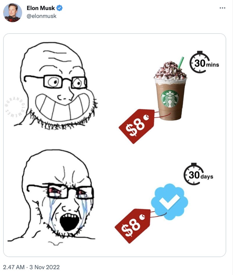 Elon Musk doyan bagi-bagi meme kocak