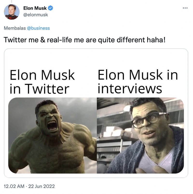Elon Musk doyan bagi-bagi meme kocak