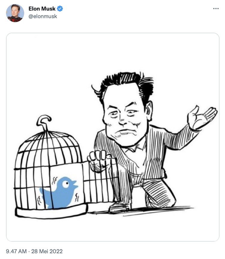 Elon Musk doyan bagi-bagi meme kocak