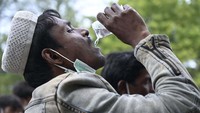 Mereka tampak diberi minum.