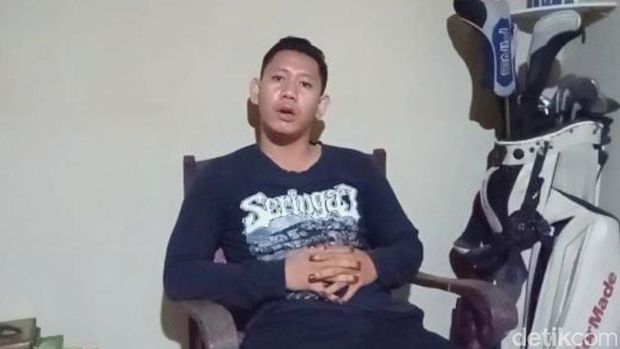 Anjas, pria yang viral usai pernikahannya batal pada H-1. (Prima Syahbana/detikSumut)