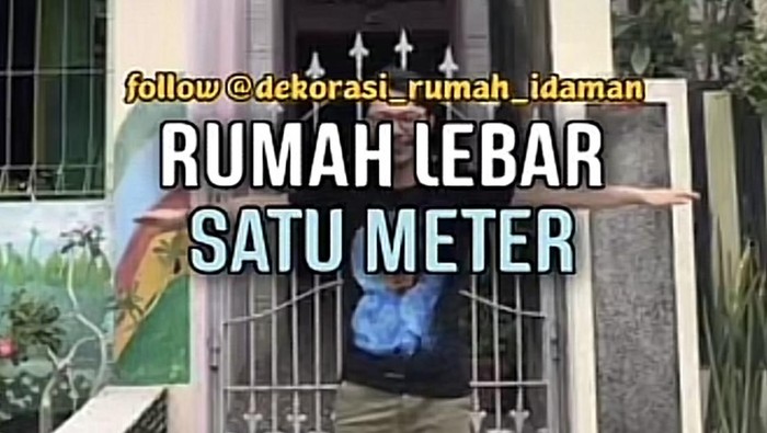 Dekorasi rumah di gang sempit lebar satu meter, viral di media sosial.