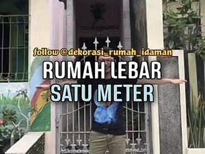 Viral Rumah Unik di Medsos, Punya Lebar Muka Satu Meter!