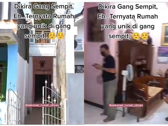Dekorasi rumah di gang sempit lebar satu meter, viral di media sosial. Dekorasi rumah di gang sempit lebar satu meter, viral di media sosial.