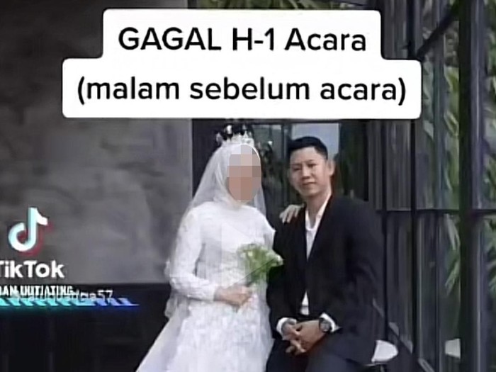 Kisah pria batal nikah viral di media sosial. Foto: Dok. TikTok @satuduatiga57.