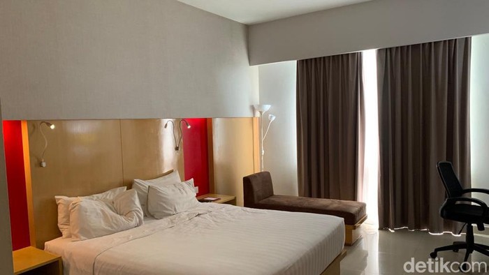 Model kamar Deluxe di Hotel Santika Medan (Kartika Sari/detikSumut)