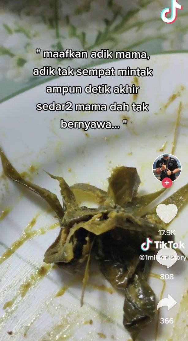 Sambil Menahan Sedih, Pria Ini Makan Sayur Buatan Ibunya Sebelum Meninggal