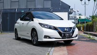 Posisi ke-3 mobil listrik terlaris ditempati oleh Nissan Leaf. Penjualannya di Indonesia mencapai 52 unit. Muhammad Hafizh Gemilang/detikcom