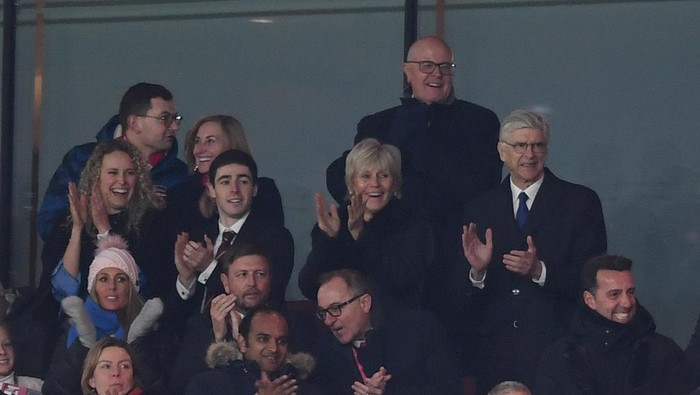 LONDON, ENGLAND - DECEMBER 26: Arsene Wenger the former Arsenal Manager during the Premier League match between Arsenal FC and West Ham United at Emirates Stadium on December 26, 2022 in London, England. (Photo by David Price/Arsenal FC via Getty Images)