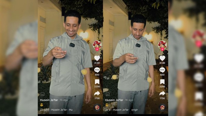 Habib Husein Jafar bermain latto - latto. (source: screenshot video tiktok @huseinjafar)