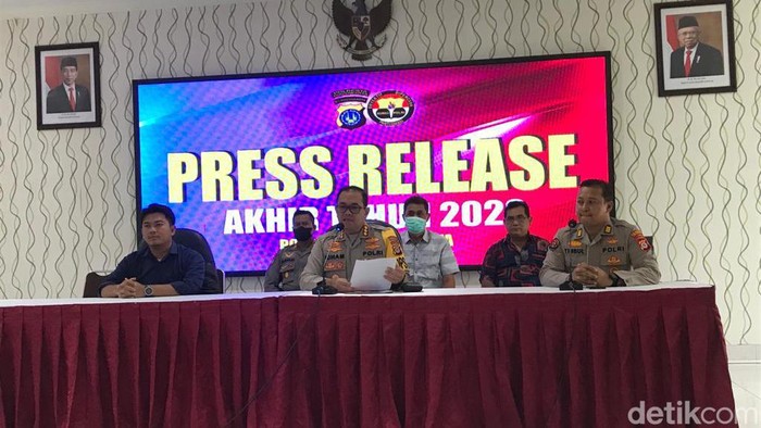 Kapolresta Jogja, Kombes Idham Mahdi saat rilis pers di Mapolresta Jogja, Selasa (27/12/2022).